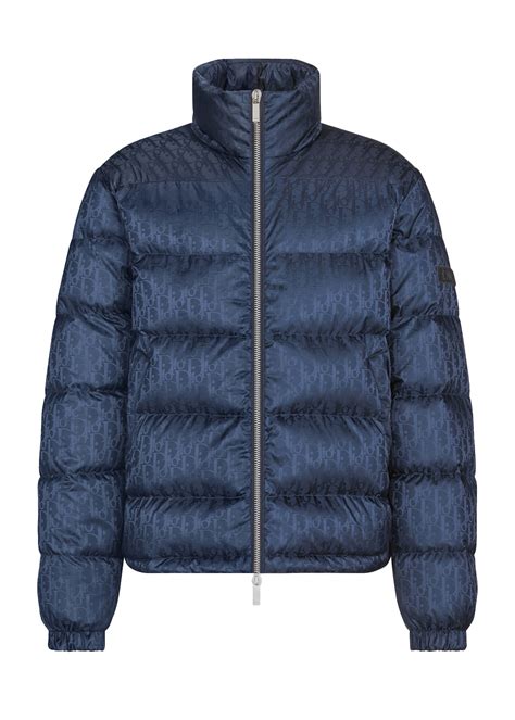 blue dior bubble jacket|dior oblique blue jacket.